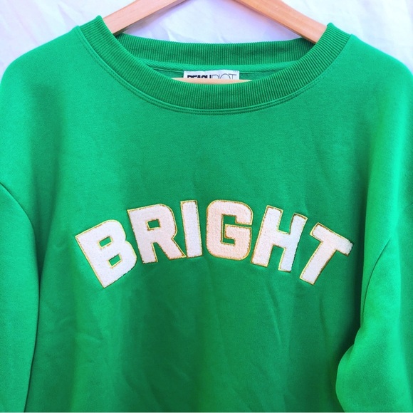 ANTHROPOLOGIE X BEACH RIOT | EXTRA LARGE DAWN BRIGHT SWEATSHIRT IN KELLY GREEN - Picture 7 of 8